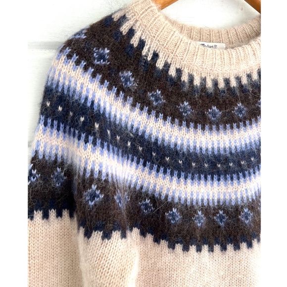 MADEWELL Gale Alpaca Blend Fair Isle Pullover Crew Neck Sweater - NWT! - S - Picture 5 of 12